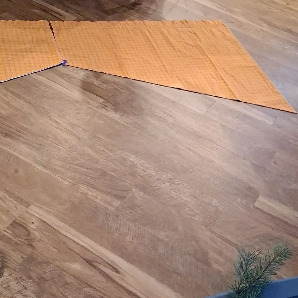 Butterscotch Plaid Lined Valance, 2 Sets‎